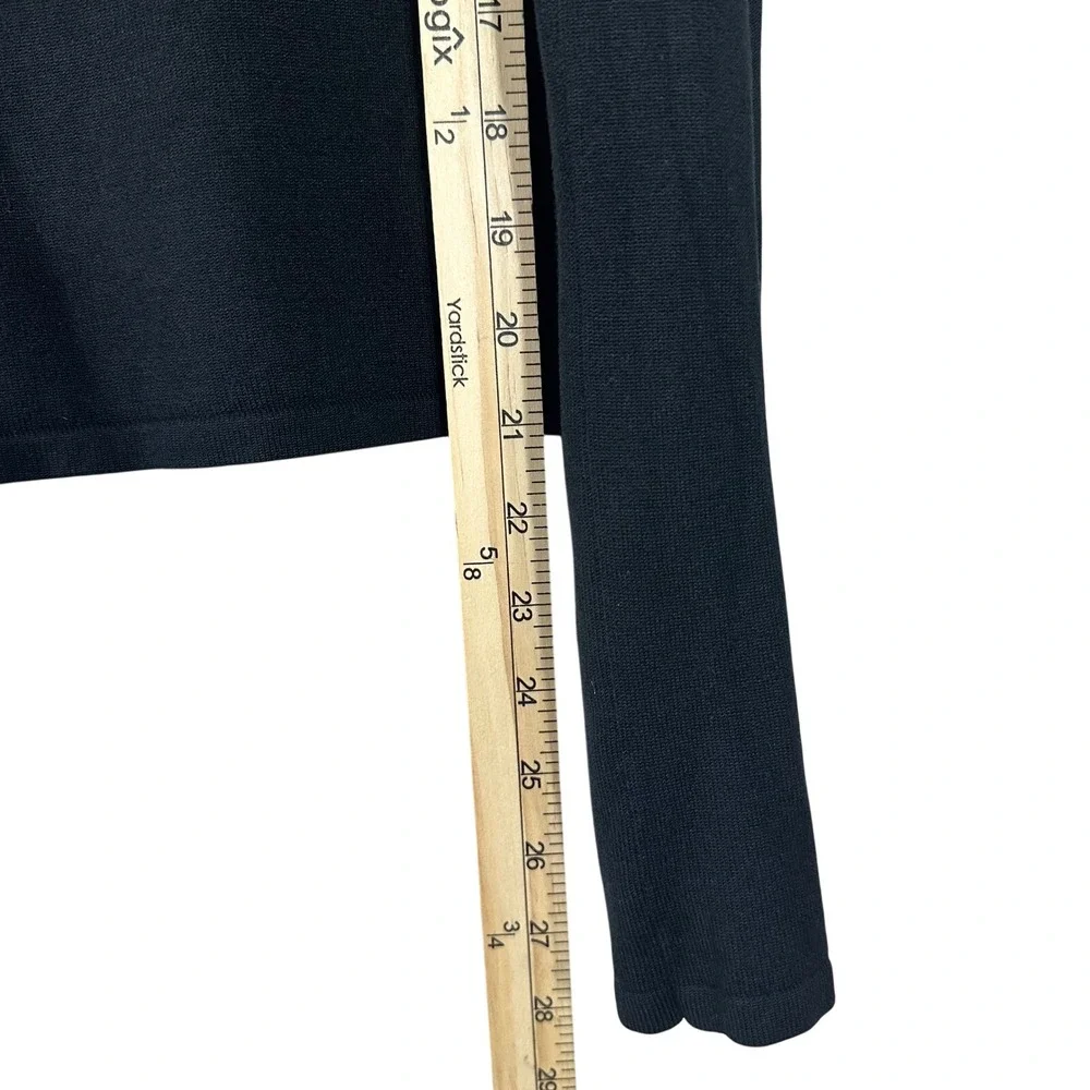 Cache Womens Silk Blend Cold Shoulder‎ Beaded Knit Top Black Size M Y2K